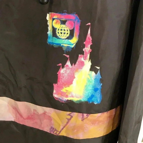 Walt Disney World Water Color Art Castle Jacket UNISEX SZ M PRE-OWNED - Picture 5 of 11